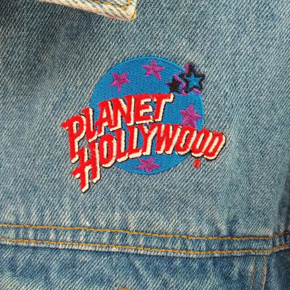 Vintage 90's Planet Hollywood denim jacket, unisex size small (fits large) - Picture 8 of 16